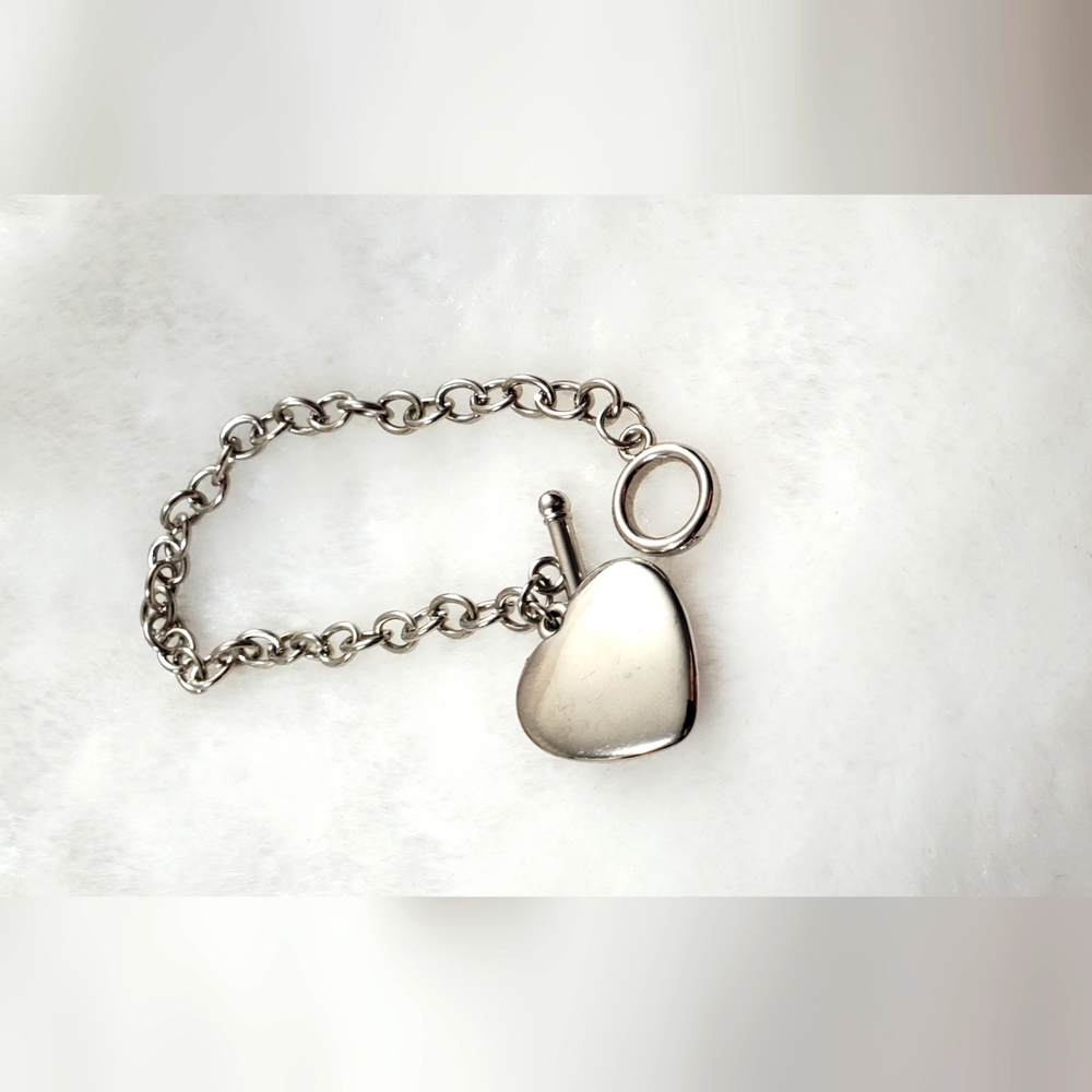 Vtg. Heart Charm Bracelet